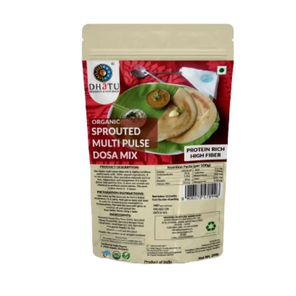 Buy Dhatu Organics & Naturals Sprouted Pulse Dosa Mix from DrMediCart