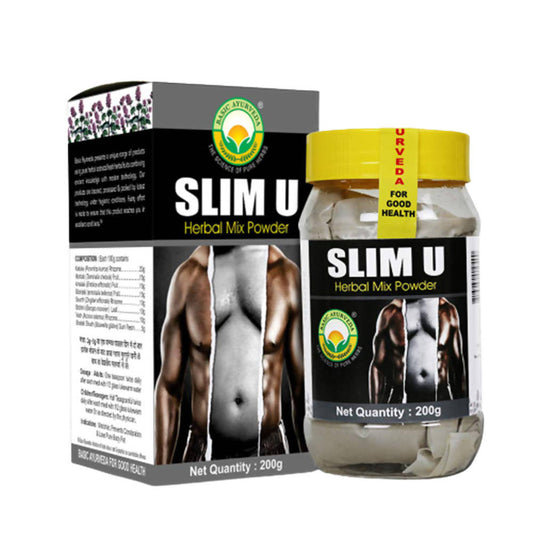 Buy Basic Ayurveda Slim U Herbal Mix Powder from DrMediCart, Ship from India to USA