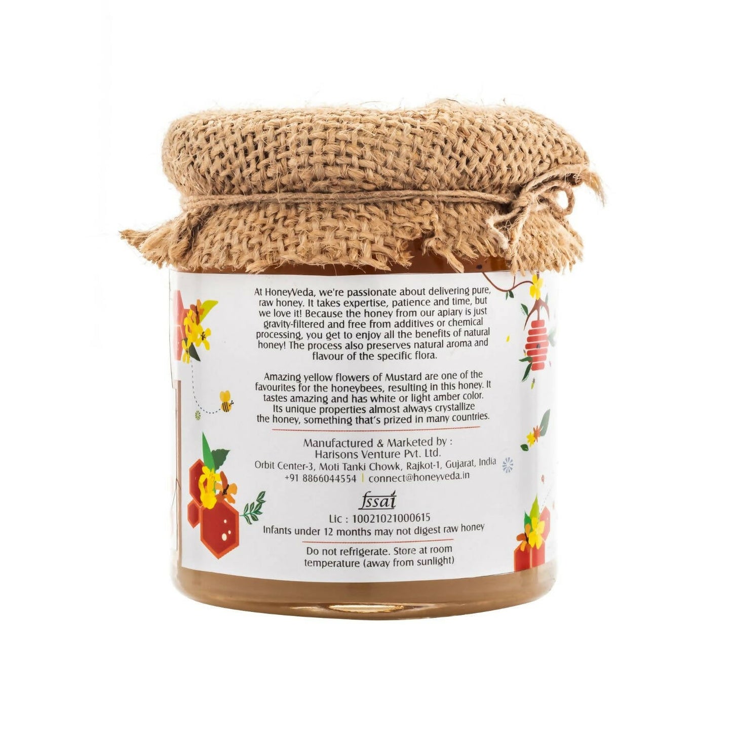 HoneyVeda Premium Raw Mustard Honey