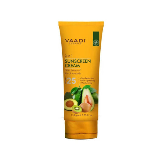 Buy Vaadi Herbals Sunscreen Cream SPF-25 with Extracts of Kiwi and Avocado from DrMediCart, Ship from India to USA