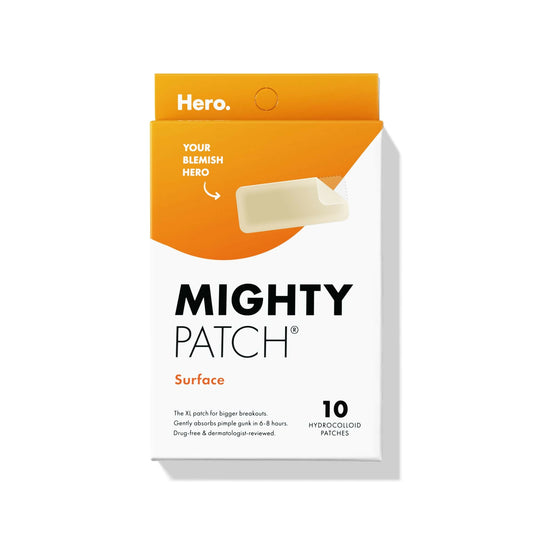 Mighty Patch Surface - Hydrocolloid Large Acne Pimple Patches Spot Treatment for Body and Larger Breakouts on Cheek, Forehead, Chin