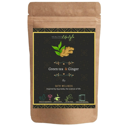 Buy Satvi Wellness Green Tea Ginger Tea Bags from DrMediCart
