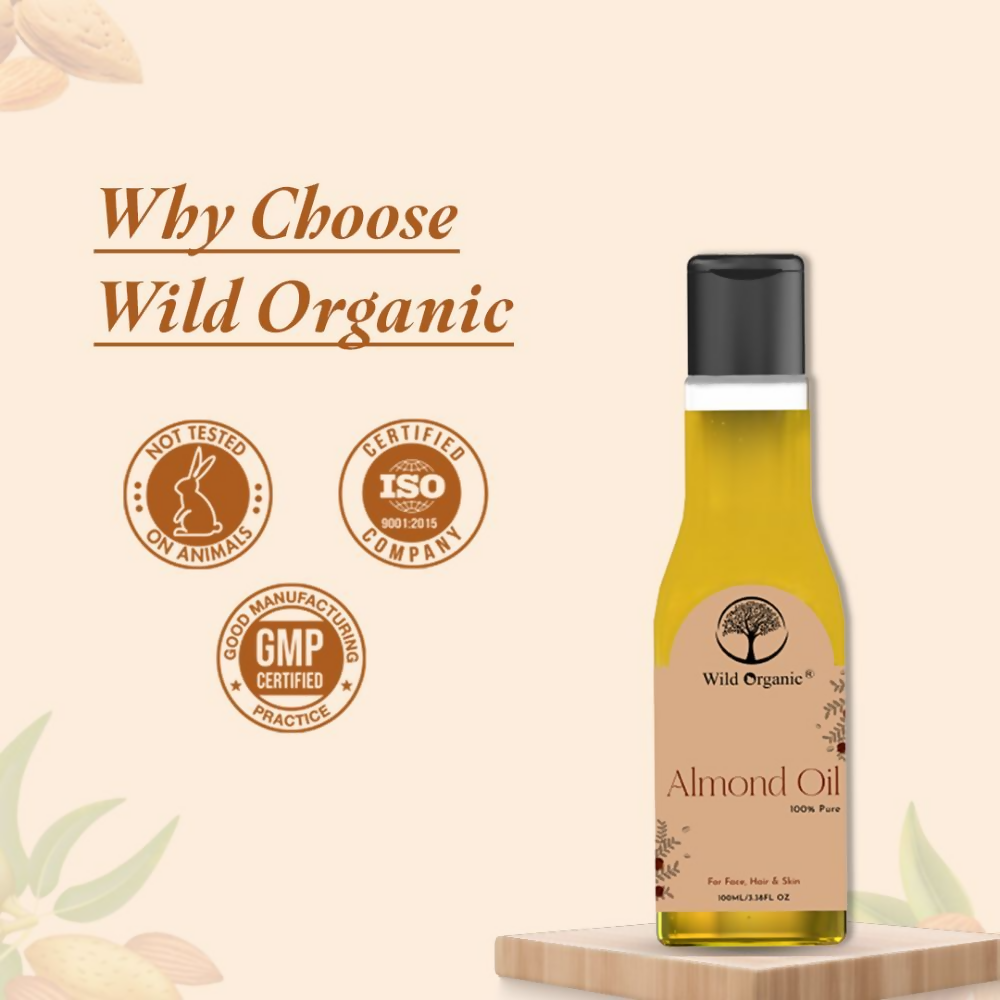 Wild Organic Cold Pressed Almond Hair Oil