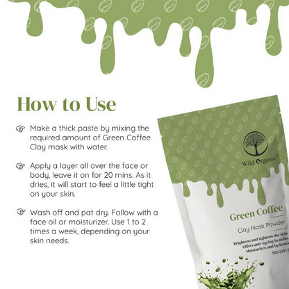 Wild Organic Green Coffee Clay Mask Powder