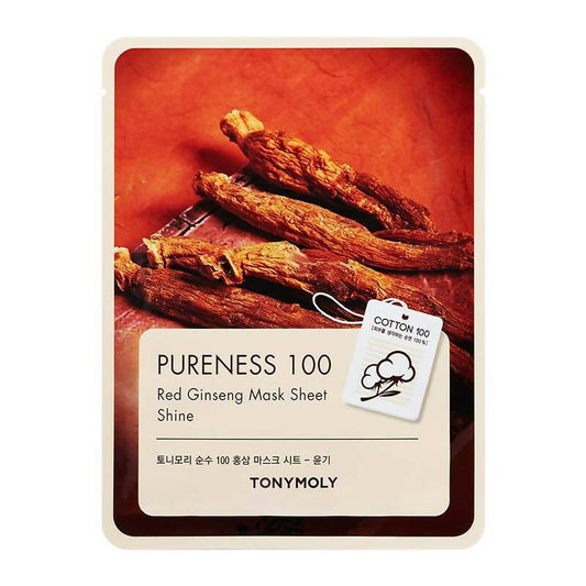 Tonymoly Pureness 100 Red Ginseng Mask Sheet - Korean Skincare