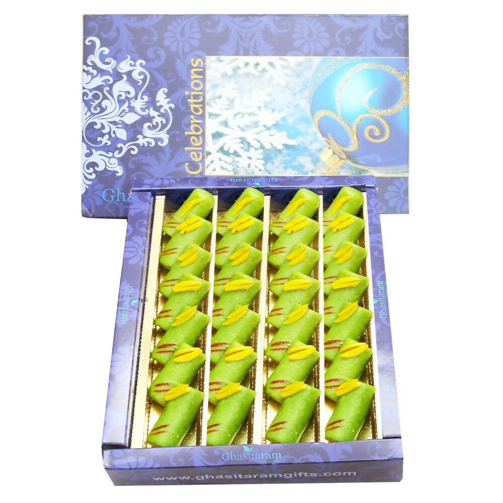 Ghasitaram Kaju Pista Roll Sweets