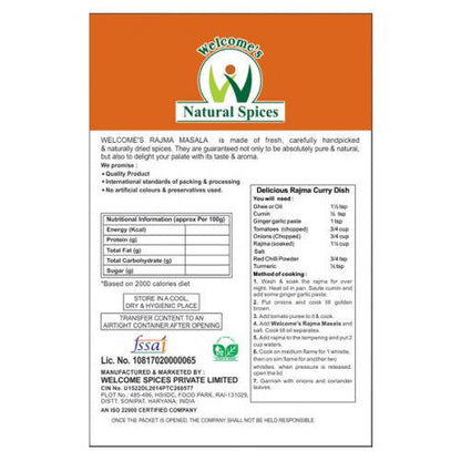 Welcomes Natural Spices Rajma Masala Powder