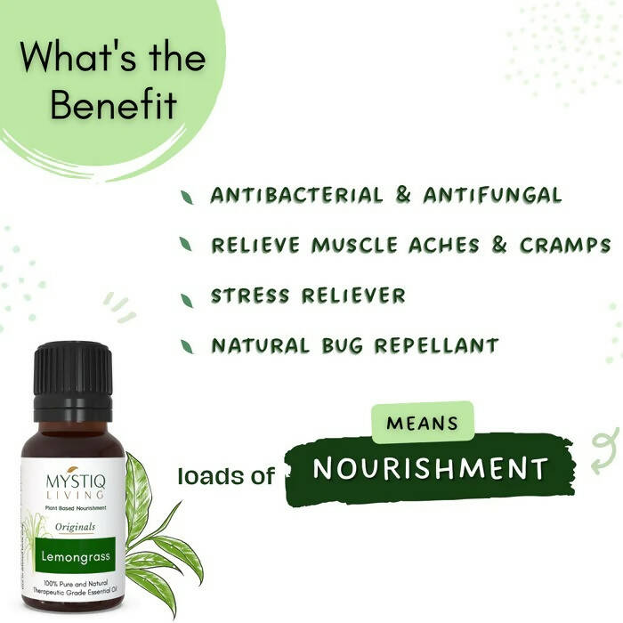 Mystiq Living Originals Lemongrass Essential Oil