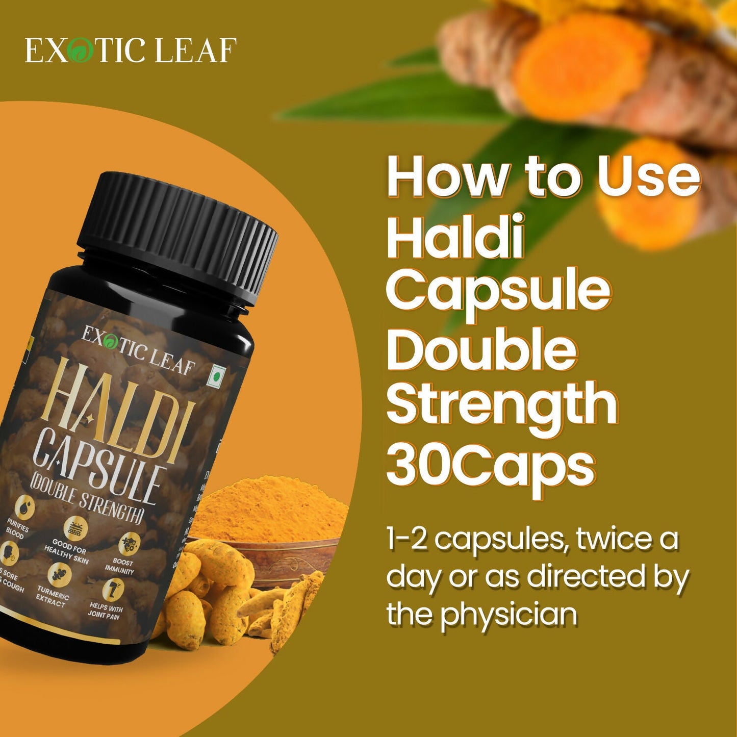 Exotic Leaf Haldi Tablets
