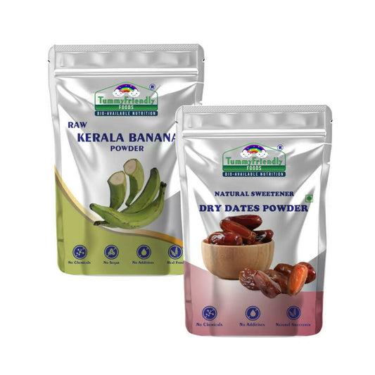 Buy TummyFriendly Foods Dry Dates Powder and Raw Kerala Banana Powder Combo from DrMediCart, Ship from India to USA