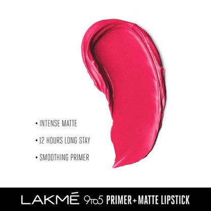 Lakme 9 to 5 Primer with Matte Lip Color - Rosy Mind - DrMediCart