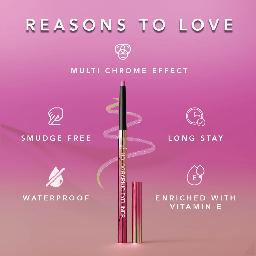 Blue Heaven Holographic, Smudge Proof & Waterproof Eyeliner - Blossom Haze