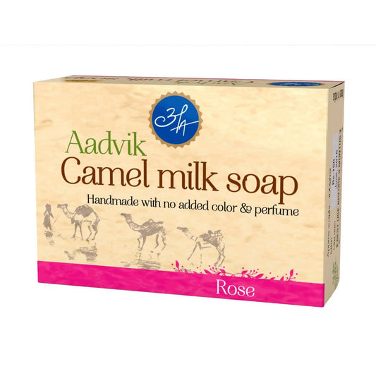 Buy Aadvik Camel Milk Soap With Rose Essential Oil from DrMediCart, Ship from India to USA