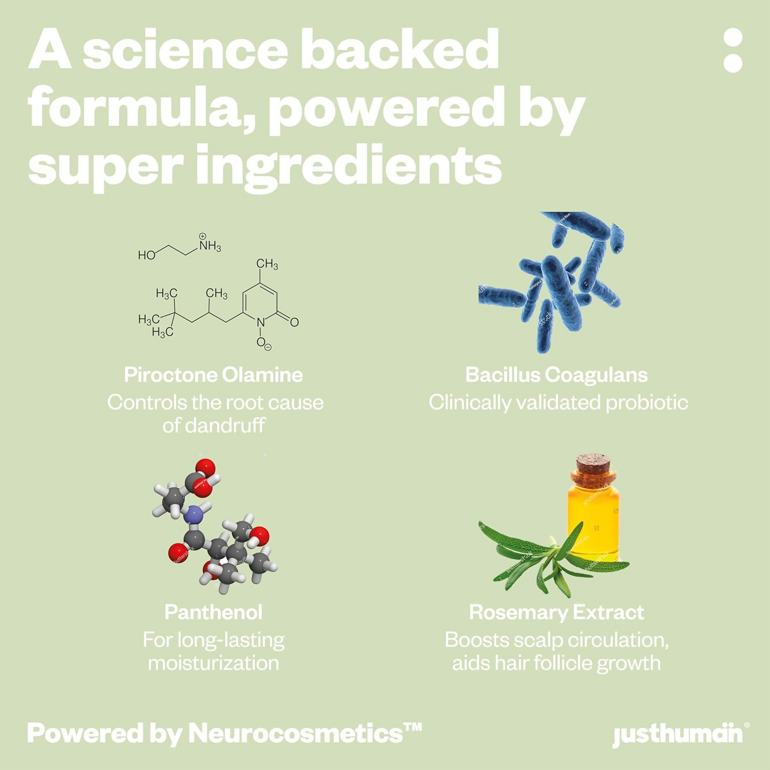 JustHuman Probiotic Anti Dandruff Shampoo