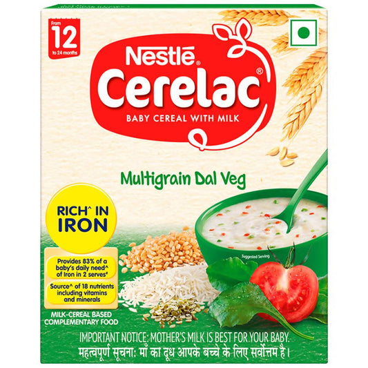 Buy Nestle Cerelac Baby Cereal with Milk, Multigrain Dal Veg 12 Months from DrMediCart, Ship from India to USA