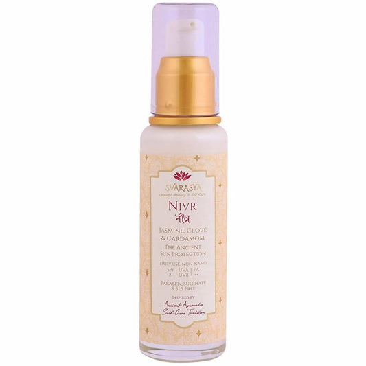 Buy Svarasya Nivr Natural Sun Protection Sunscreen SPF 21 from DrMediCart, Ship from India to USA