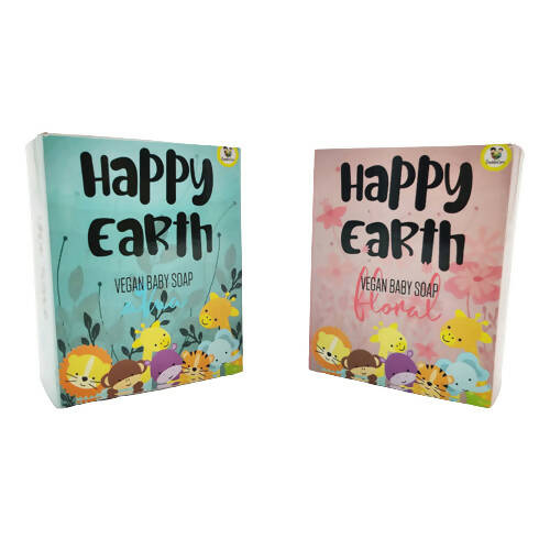 Buy Cuddle Care Happy Earth Vegan Baby Soap for Infants- Pink & Blue from DrMediCart, Ship from India to USA
