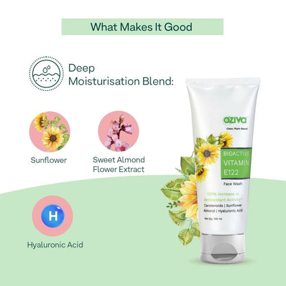 OZiva Bioactive Vitamin E122 Face Wash