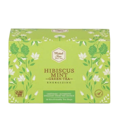 Mittal Teas Hibiscus Mint Green Tea - Eco Friendly Bags