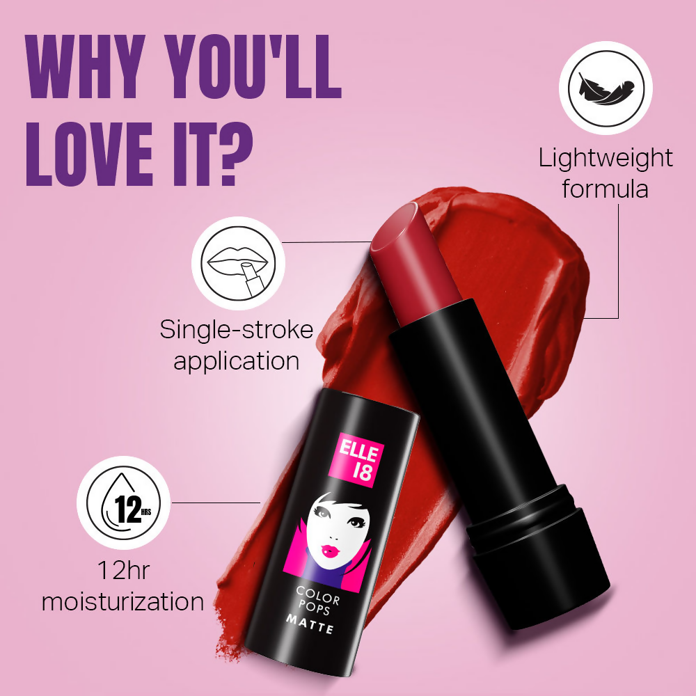 Elle 18 Color Pop Matte Lip Color - R34 Selfie Red