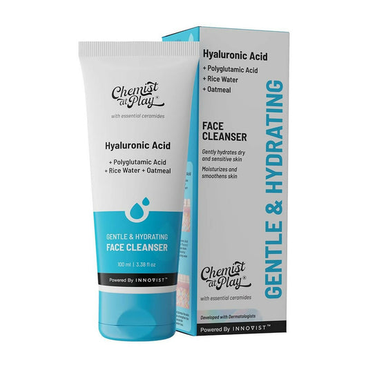 Chemist at Play Gentle & Hydrating Face Cleanser with Vitamin E, Rice Water & Oatmeal, Removes Excess Oil & Dirt