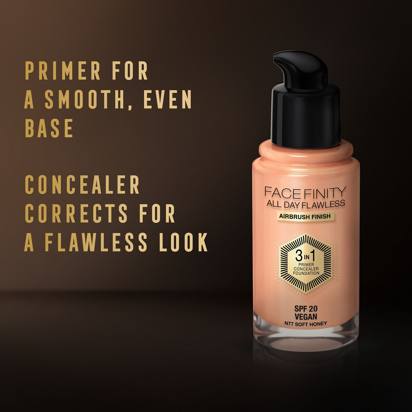 Max Factor Face Finity All Day Flawless 3 In 1 Foundation - Soft Honey