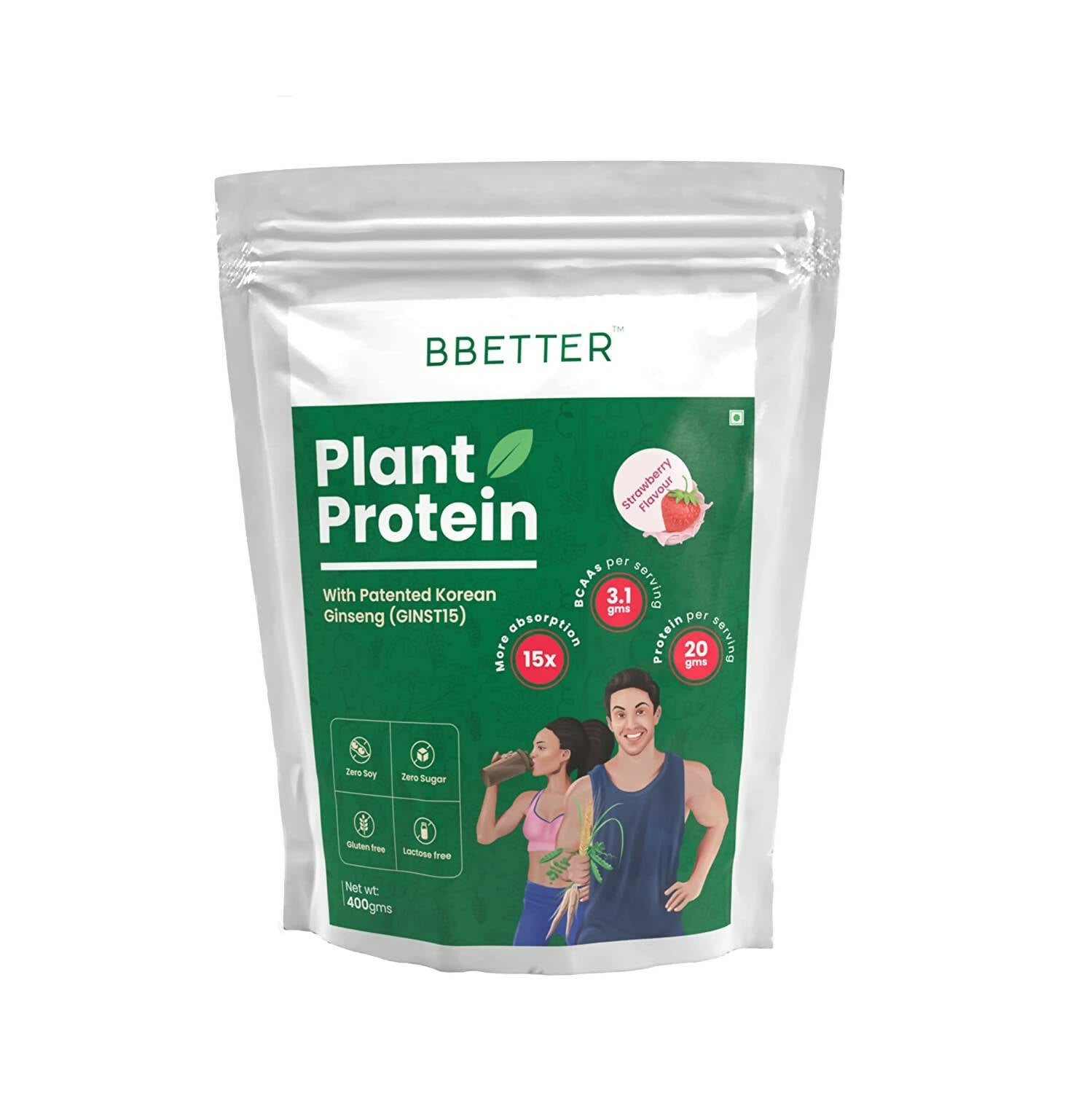 Buy BBETTER Plant Protein Powder for Men & Women - Strawberry Flavour from DrMediCart, Ship from India to USA
