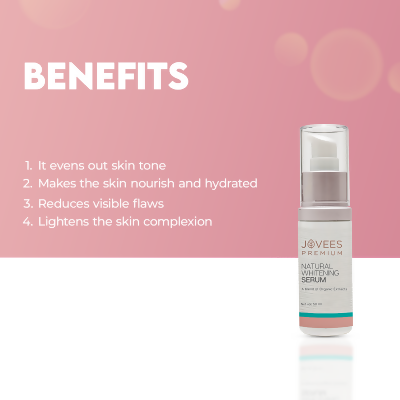 Jovees Premium Natural Whitening Serum Clarifies & Hydrates