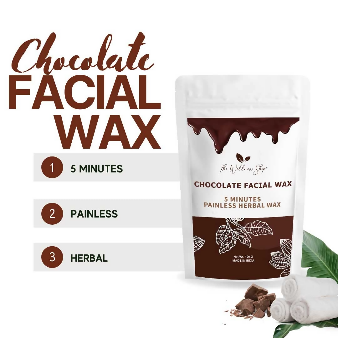 The Wellness Shop Chocolate Facial Wax Powder - Drmedicart