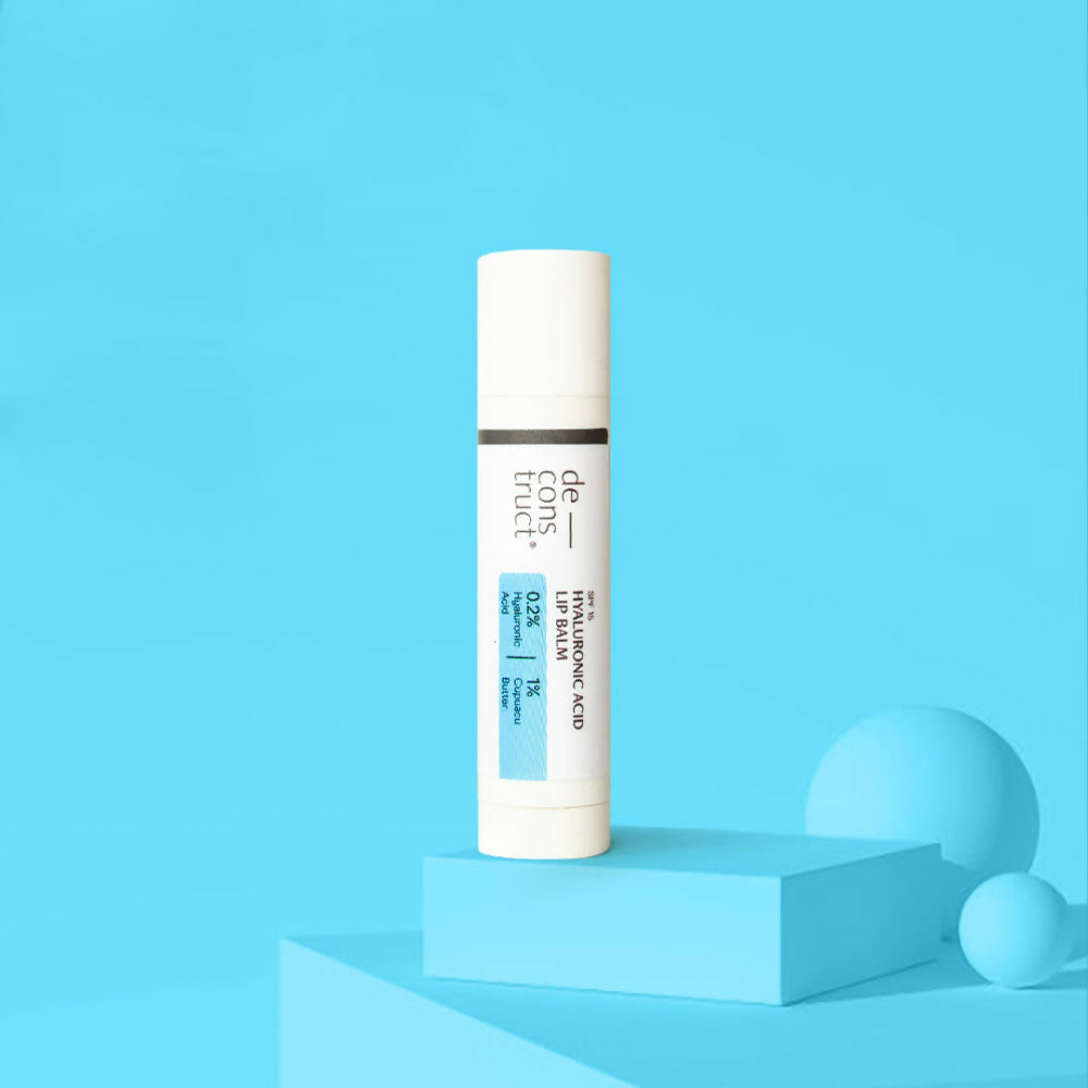 Deconstruct Hyaluronic Acid Lip Balm With 1% Cupuacu Butter - For Fuller lips, Dry Lips, Reduces Flakiness