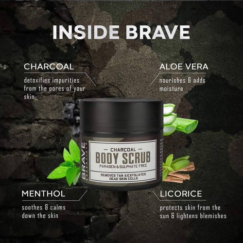 Brave Essentials Charcoal Body Scrub
