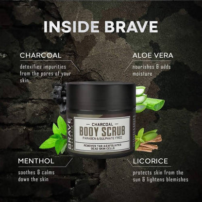 Brave Essentials Charcoal Body Scrub
