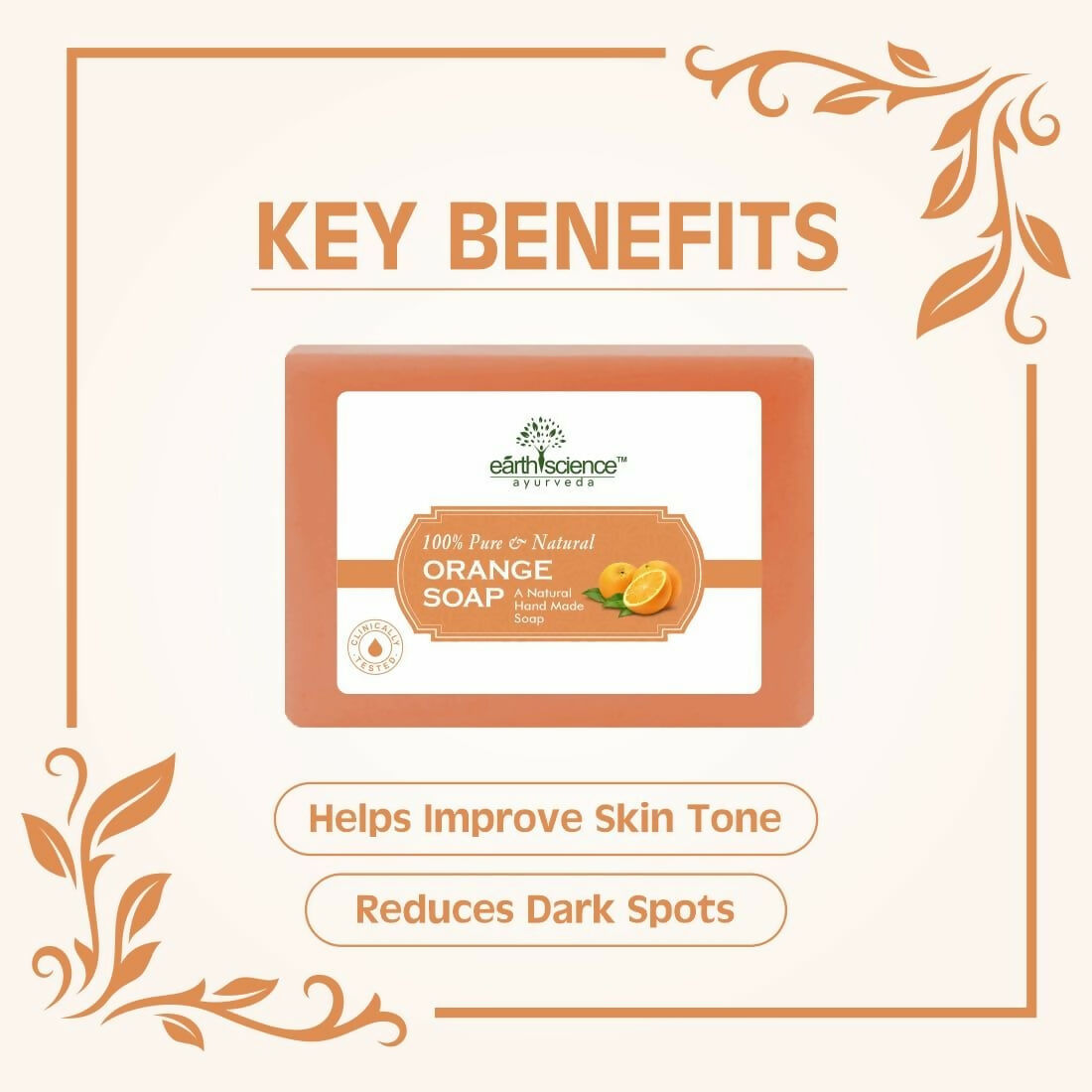 Earth Science Ayurveda Orange Bath Soap