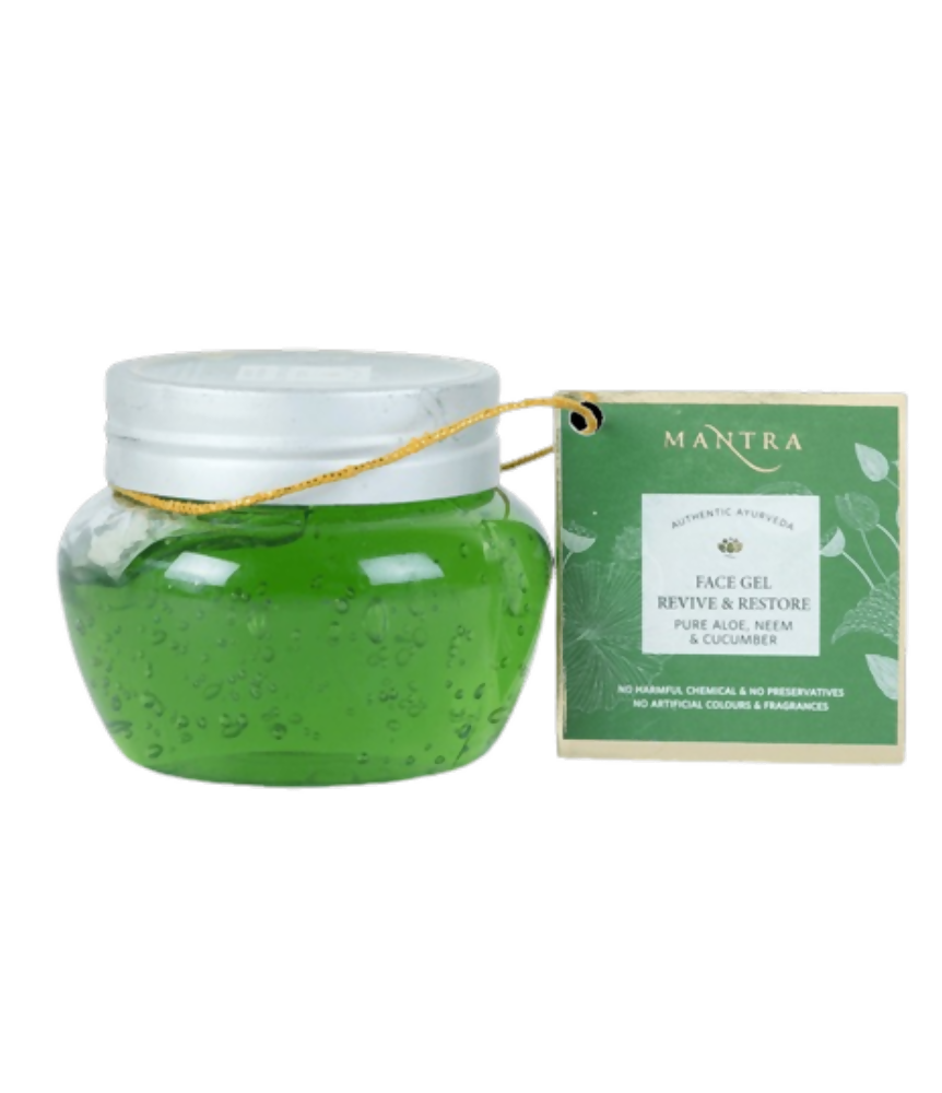 Buy Mantra Herbal Face Gel Revive & Restore Pure Aloe Neem & Cucumber from DrMediCart, Ship from India to USA