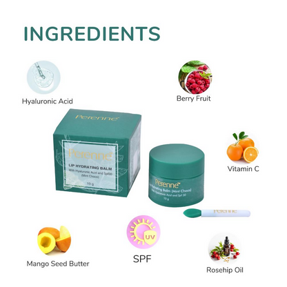 Perenne Lip Hydrating Balm With Hyaluronic Acid & SPF 30 - Mint Choco
