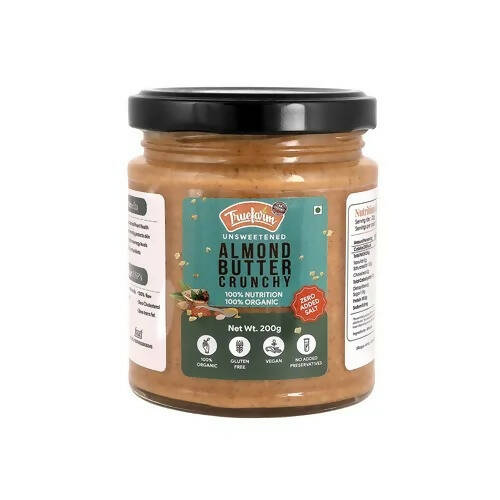Buy Truefarm Organic Almond Butter Crunchy-Unsweetened from DrMediCart