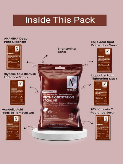 Nutriglow Advanced Organics Unisex Salon Series Anti-Pigmentation Facial Kit