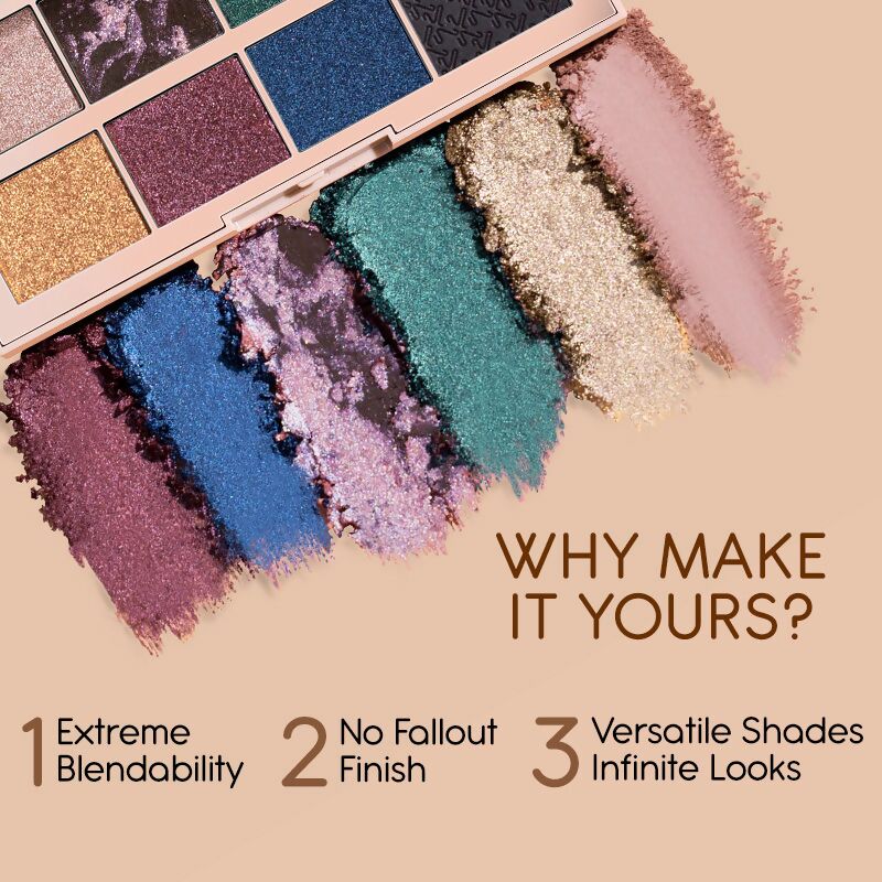 Kay Beauty By Katrina Kaif Multi Texture Eyeshadow Palette - Celestial