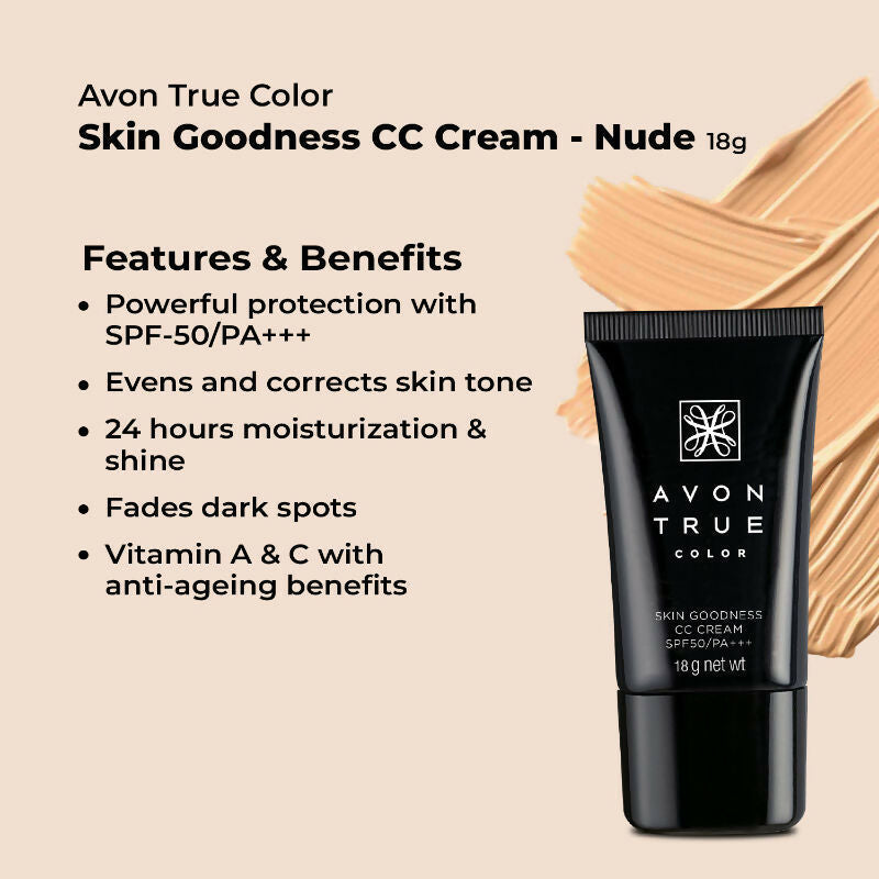 Avon True Color Skin Goodness Cc Cream Spf 50 Pa+++ Nude
