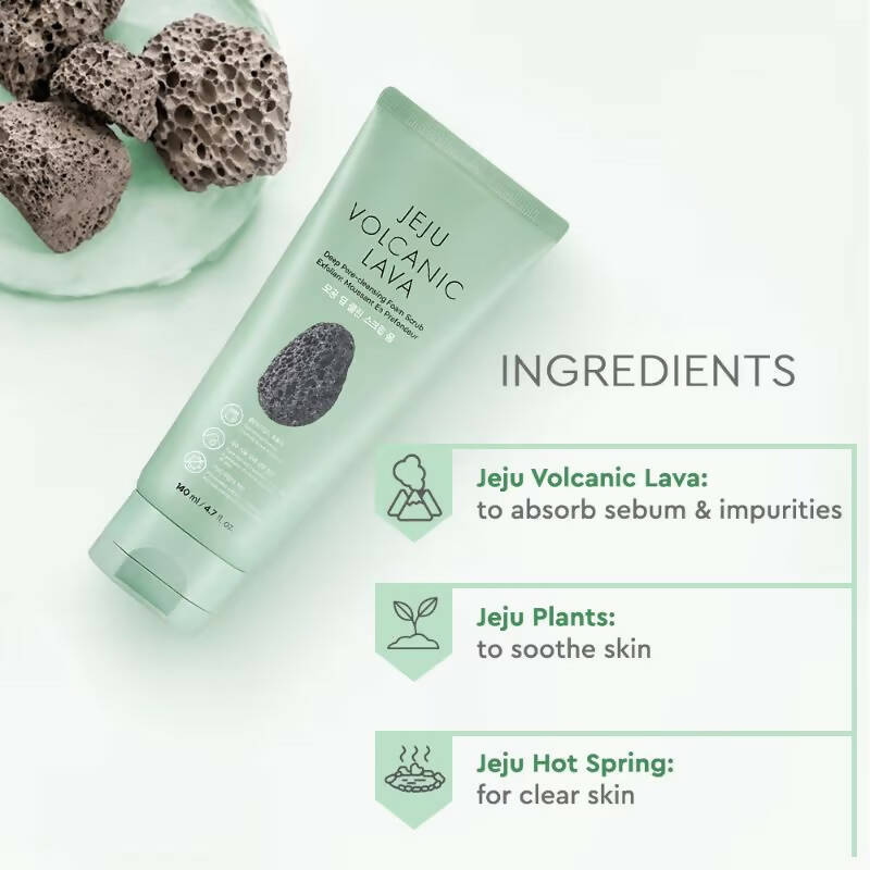 The Face Shop Jeju Volcanic Lava Scrub Foam - Drmedicart
