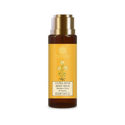 Forest Essentials Luxury Bath & Body Gift Set, Honey Vanilla Scented, Body Wash and Body Lotion