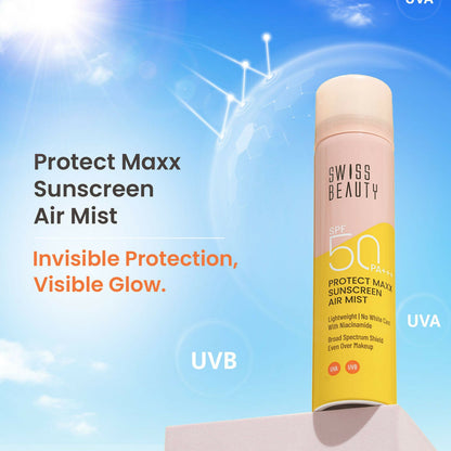 Swiss Beauty Protect Maxx Sunscreen Air Mist With SPF 50 PA+++