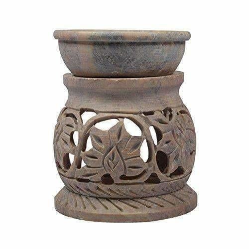 Handcrafted Soapstone Aroma Burner, Oil Diffuses - Drmedicart