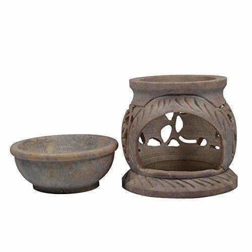 Handcrafted Soapstone Aroma Burner, Oil Diffuses - Drmedicart