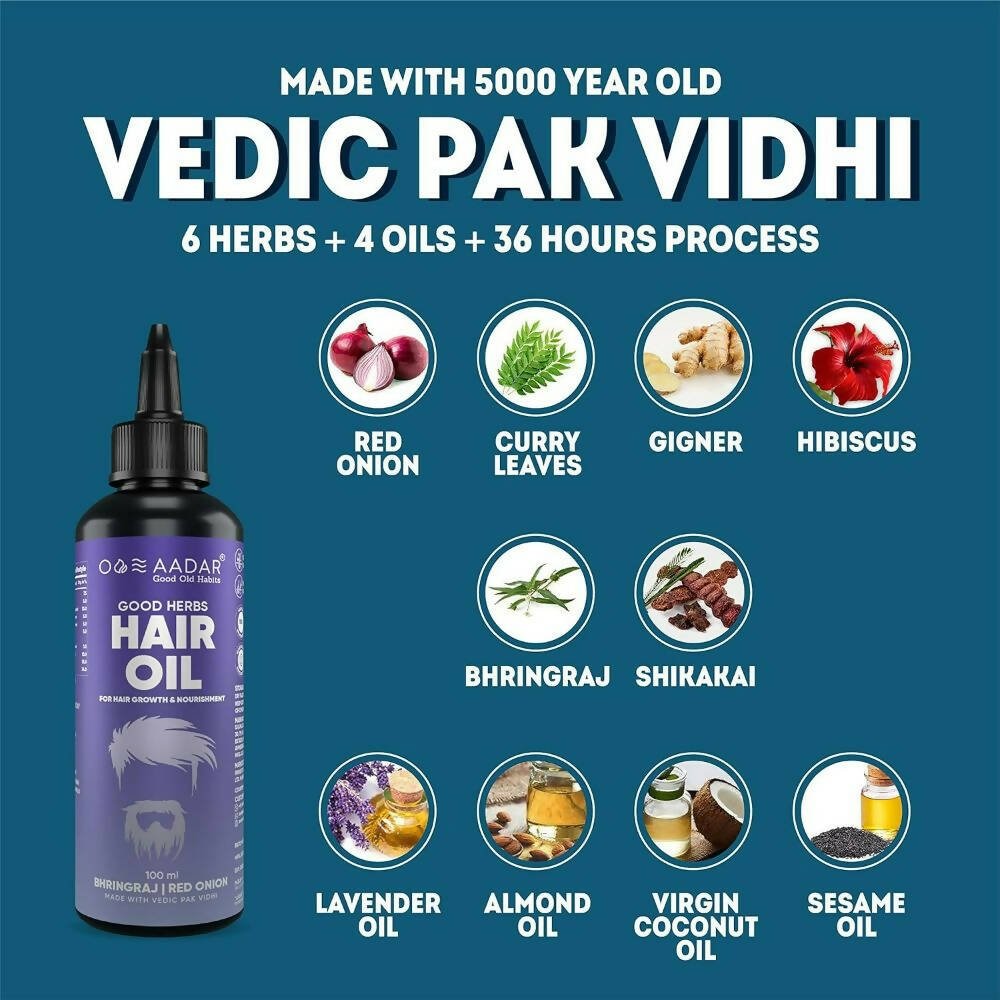 Aadar Good Herbs Hair Oil for Hair Fall & Damage Control - DrMediCart