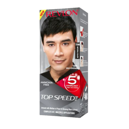 Revlon Top Speed Hair Color Small Pack Man - Natural Black 70m