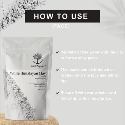 Wild Organic White Himalayan Brightening Clay Powder