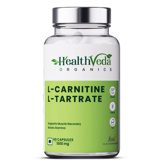 Buy Health Veda Organics L Carnitine L-Tartrate Veg Capsules from DrMediCart, Ship from India to USA