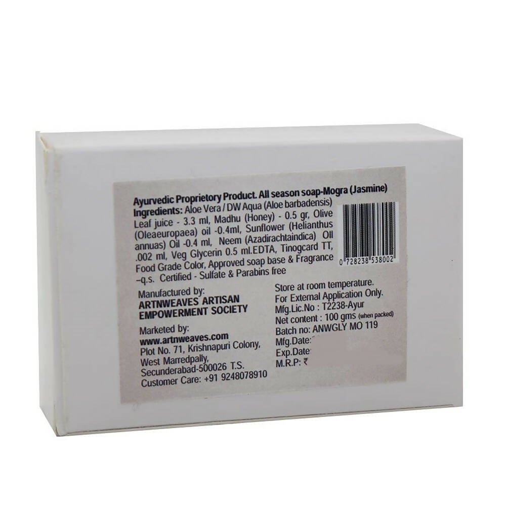 artNweaves Mogra (Jasmine) Handmade Soap