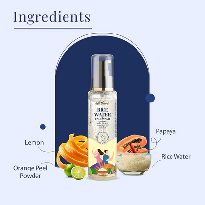 Satthwa Rice Water Face Wash With Niacinamide, Lactic Acid & 1% Salicylic Acid